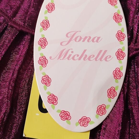 Jona Michelle  Ivory Wine Dress with Diaper Cover  Sz 6m NWT - Picture 6 of 8